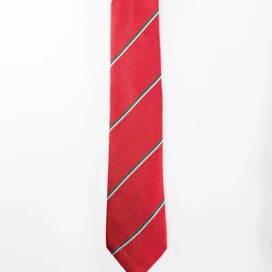 Corbata Seda Rojo Verde