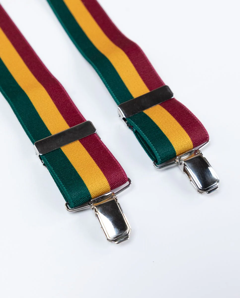 Tirantes Raya Verde Granate - Imagen 4