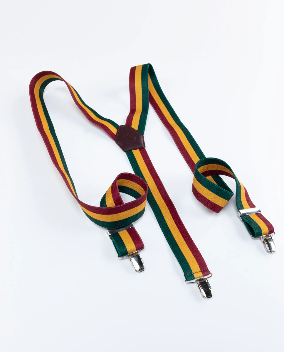 Tirantes Raya Verde Granate - Imagen 3