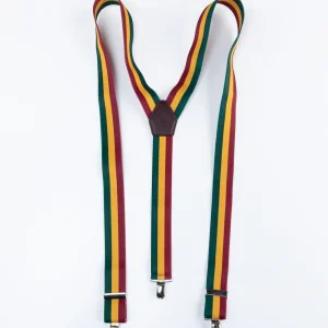 Tirantes Raya Verde Granate