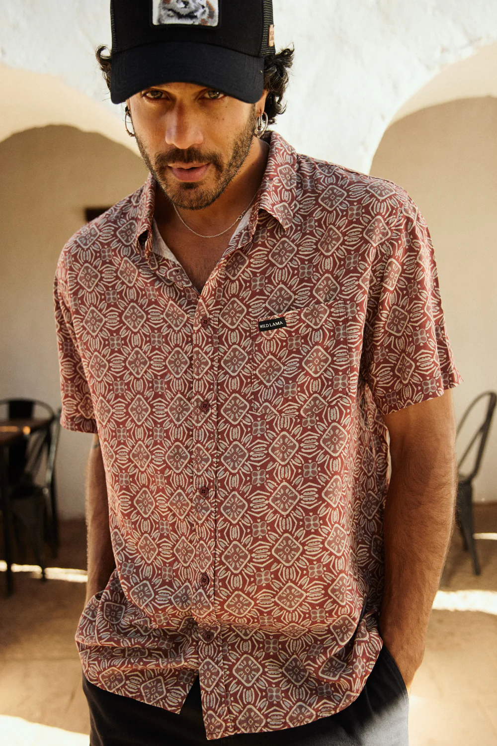 Camisa Mero Boho Terracota Hombre ECOVERO™