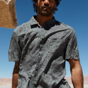Camisa Mero Paisley Gris Hombre ECOVERO™