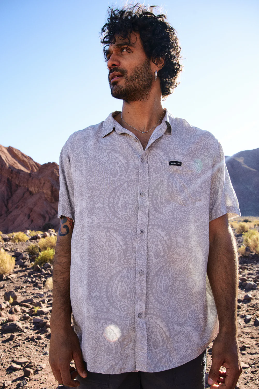 Camisa Mero Paisley Crudo Hombre ECOVERO™