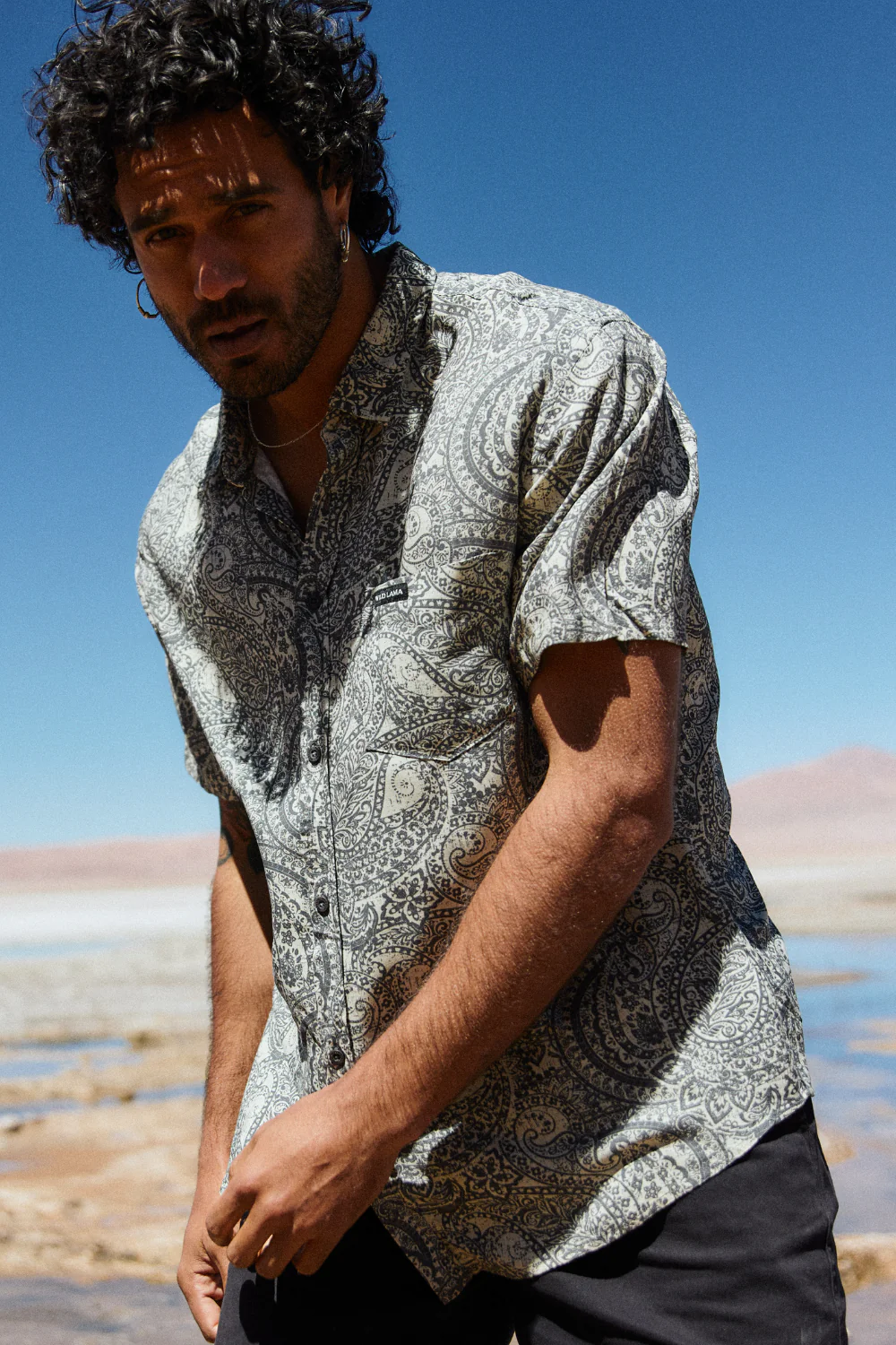 Camisa Mero Paisley Azul Hombre ECOVERO™