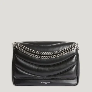 Bolso Angeli de cuero negro acolchado