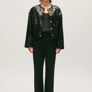 Cárdigan de lentejuelas negras