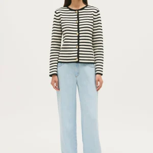 Cárdigan de rayas de dos colores