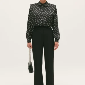 Camisa fluida estampada de corazones