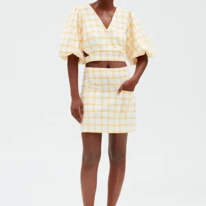 Falda corta de cuadros