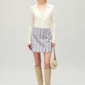 Falda corta trapecio monograma