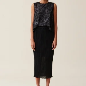 Falda plisada con forro