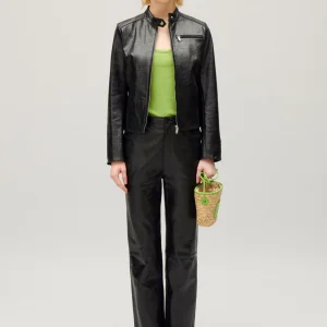 Pantalón cuero negro