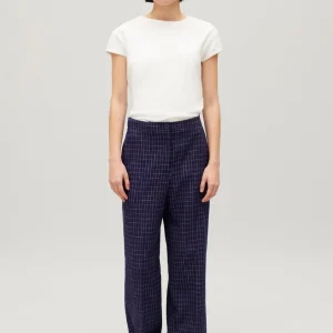 Pantalón traje cuadros índigo