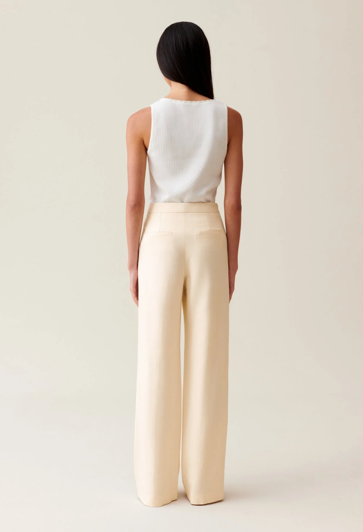 Pantalón de sastre marfil - Imagen 4