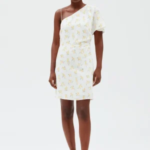 Vestido midi asimétrico mimosa