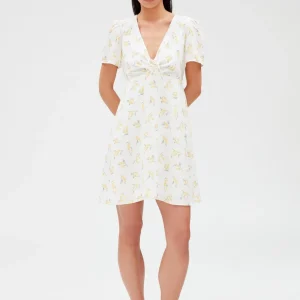 Vestido de corte acampanado mimosa