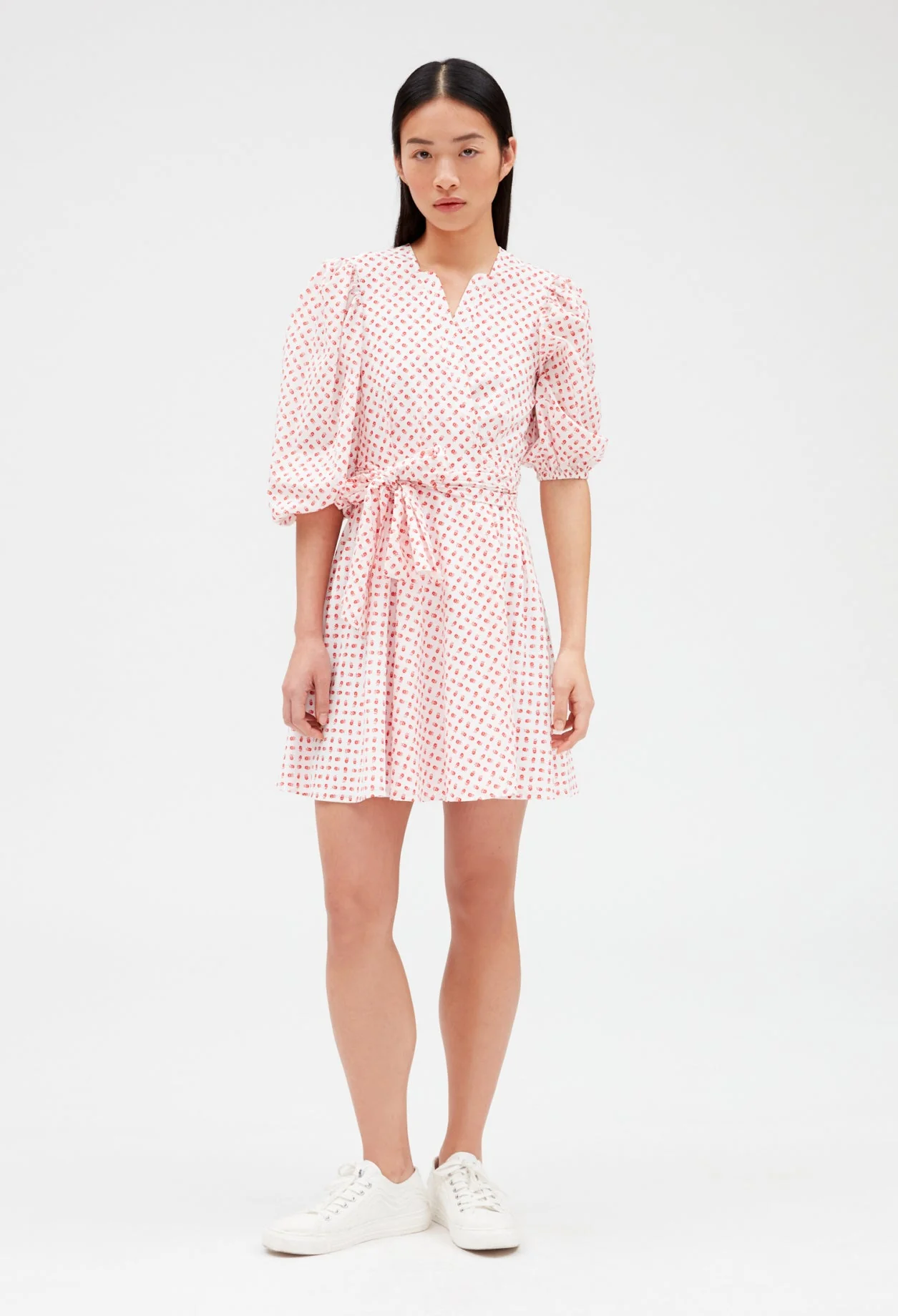 Vestido corto cruzado