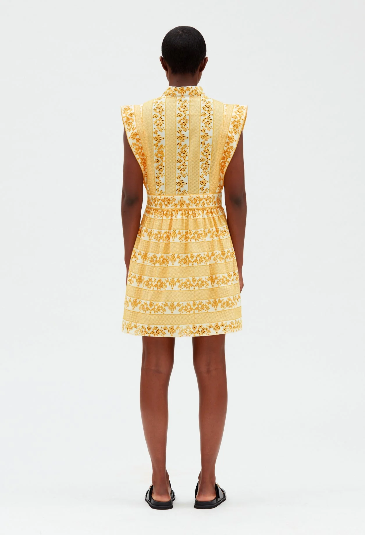 Vestido corto de algodón bordado - Imagen 3