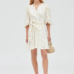 Vestido corto cruzado mimosa