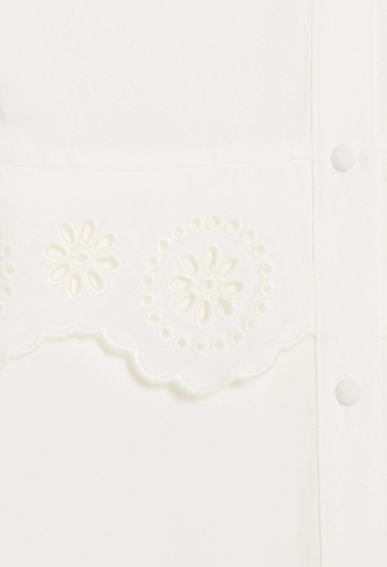 Vestido largo bordados ingleses crudo - Imagen 5