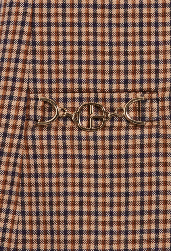 Vestido corto con estampado camel - Imagen 5