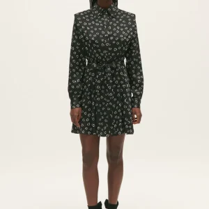 Vestido corto estampado de corazones