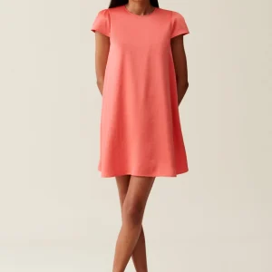 Vestido corto babydoll mandarina