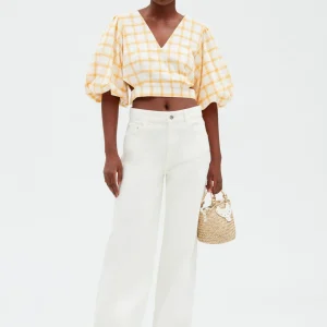 Top corto de cuadros