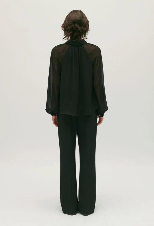 Blusa fluida negra - Imagen 3