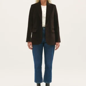 Chaqueta de terciopelo color chocolate