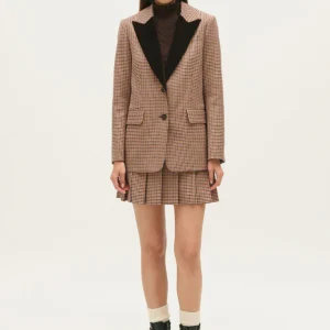 Chaqueta de traje estampado de cuadros