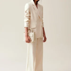 Chaqueta de traje marfil