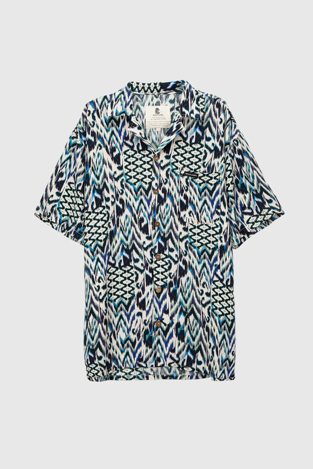 Guayabera Ecuador Print Azul Hombre - Imagen 7