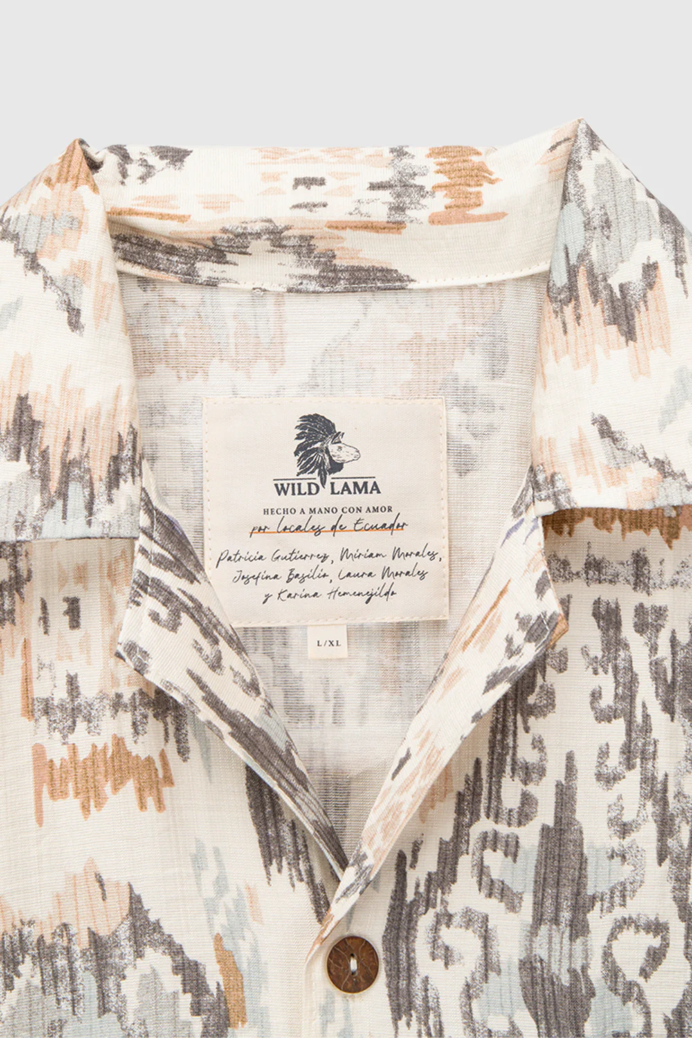 Guayabera Ecuador Print Beige Hombre - Imagen 9