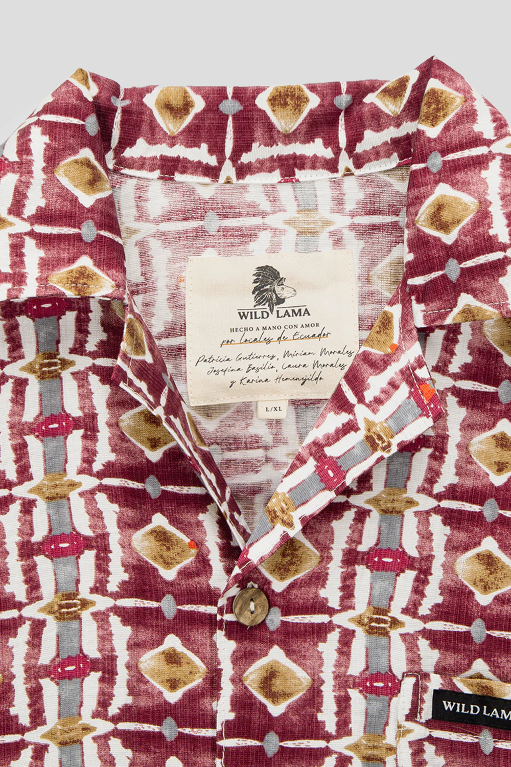 Guayabera Ecuador Burdeo Hombre - Imagen 9