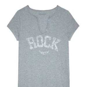 Camiseta Tunisien Rock Strass Gris Jaspeado