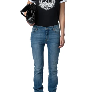 Camiseta Walk Blason Strass Negro