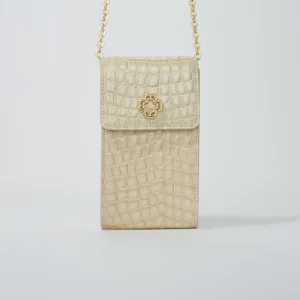 Funda de teléfono cuero brillante