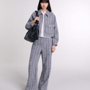 Cazadora corta de tweed