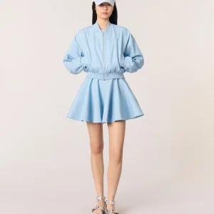 Cazadora bomber corta de denim