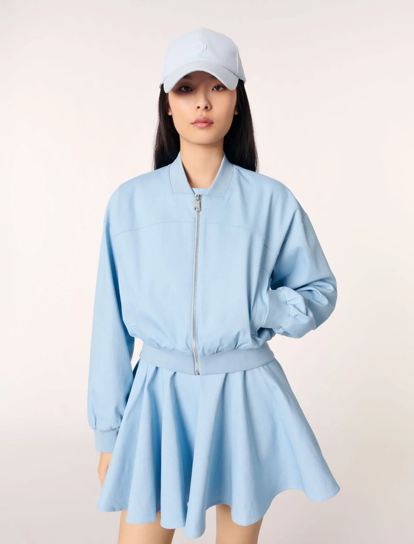 Cazadora bomber corta de denim - Imagen 3