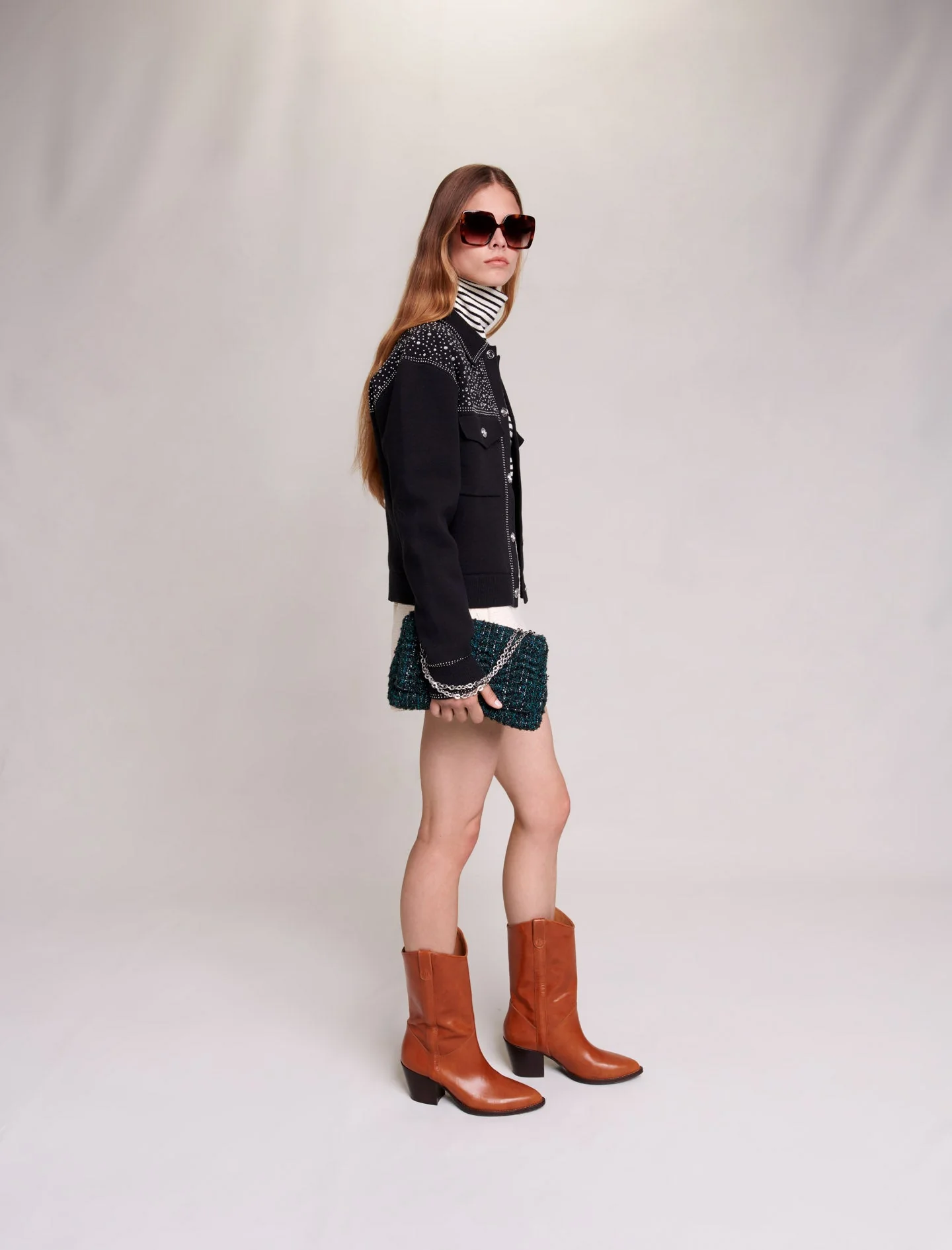 Cárdigan de punto con estrás - Imagen 3