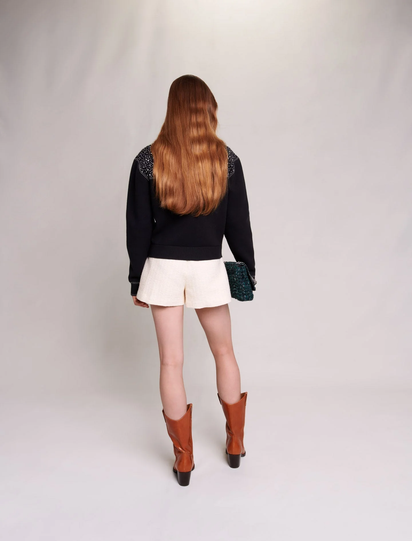 Cárdigan de punto con estrás - Imagen 4