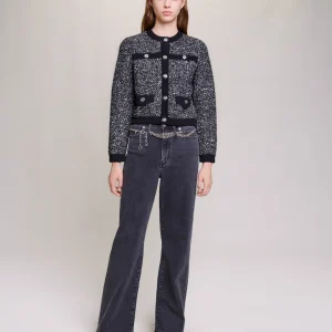 Cárdigan corto efecto tweed