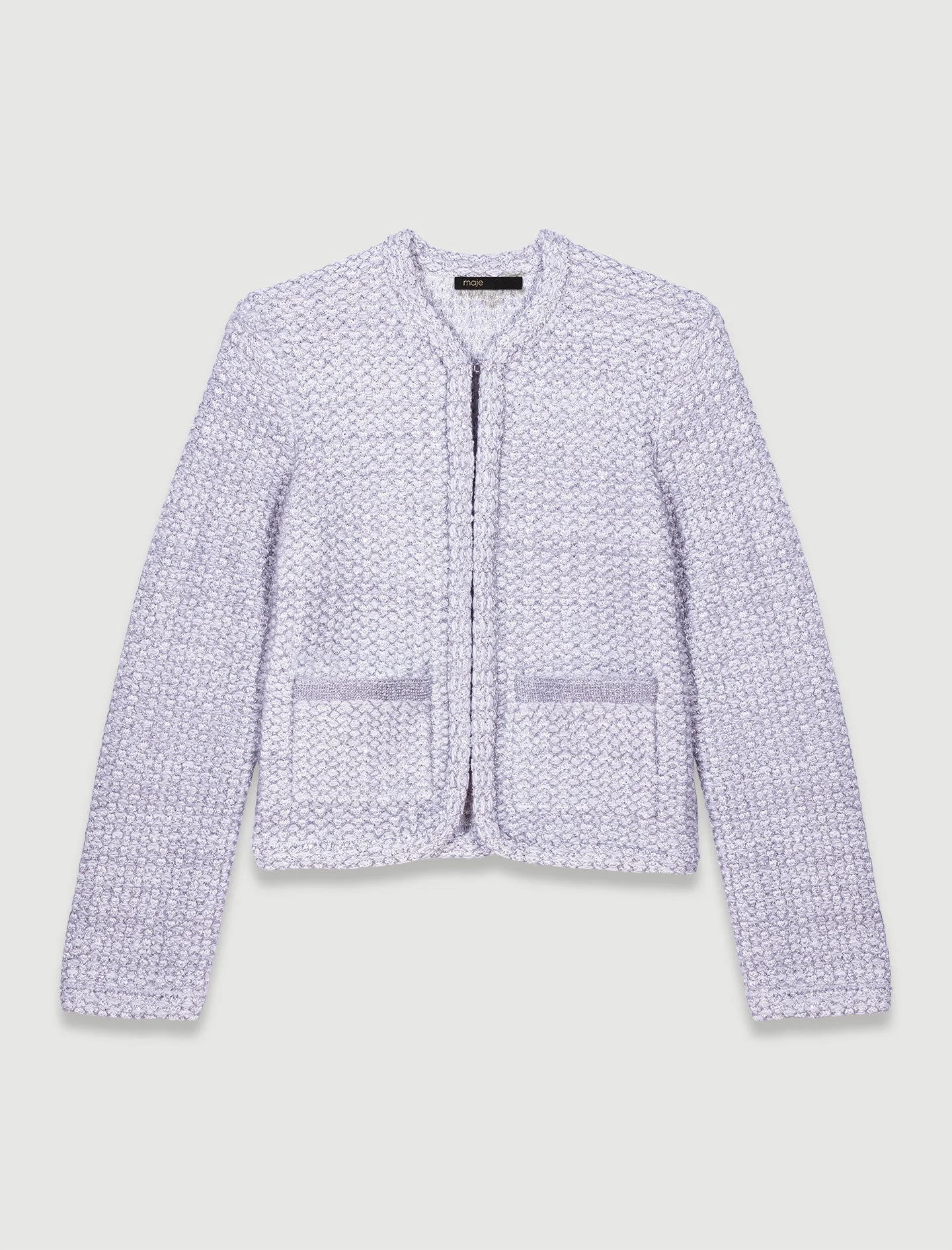 Cárdigan de punto efecto tweed - Imagen 5