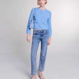 Cárdigan de punto y lentejuelas