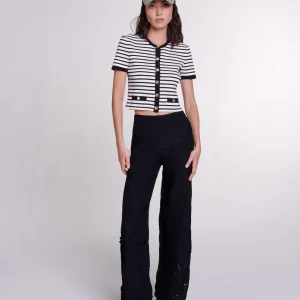 Cárdigan de punto de manga corta