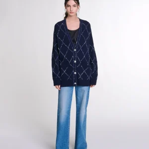 Cárdigan largo de lana