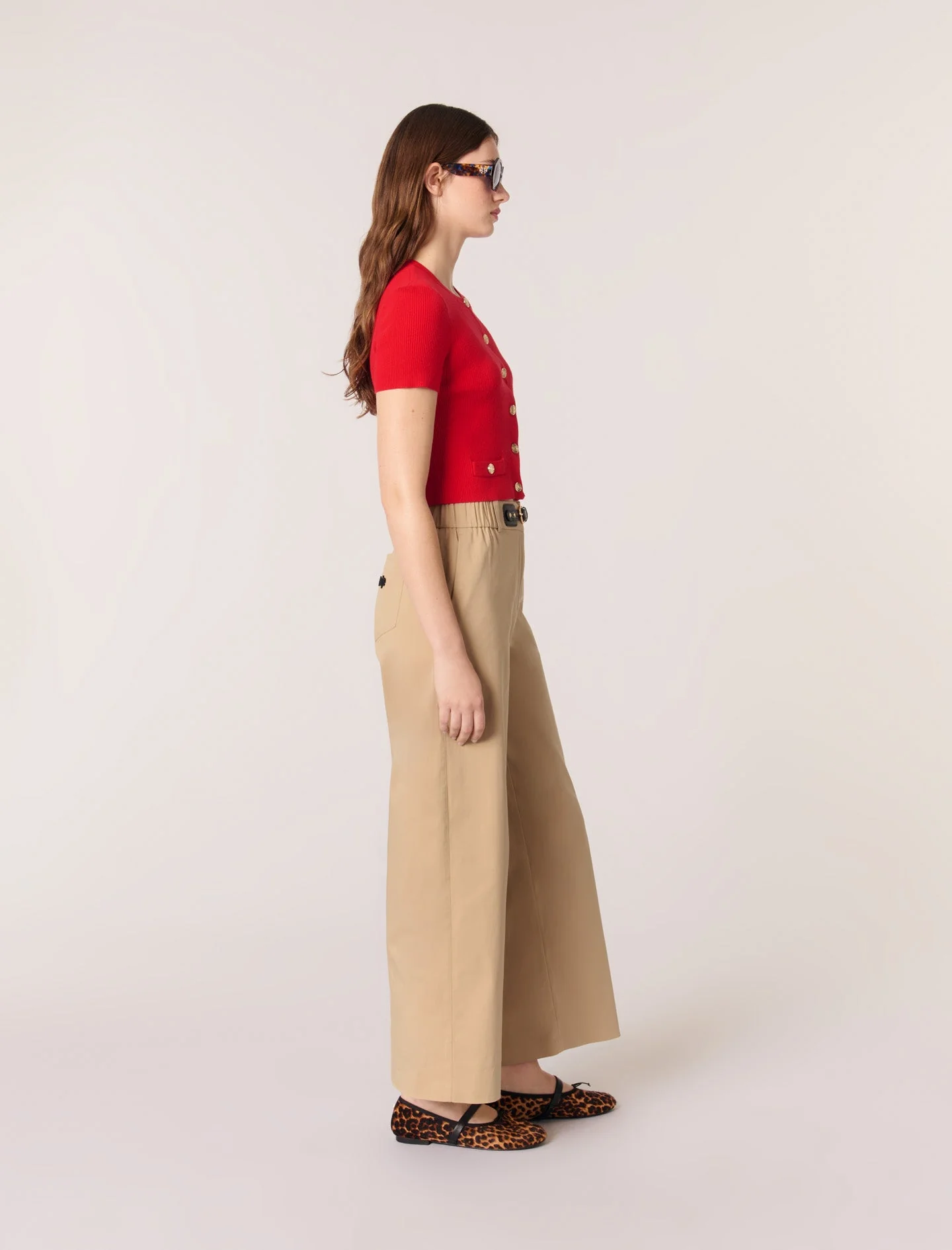 Cárdigan corto con botones dorados - Imagen 3