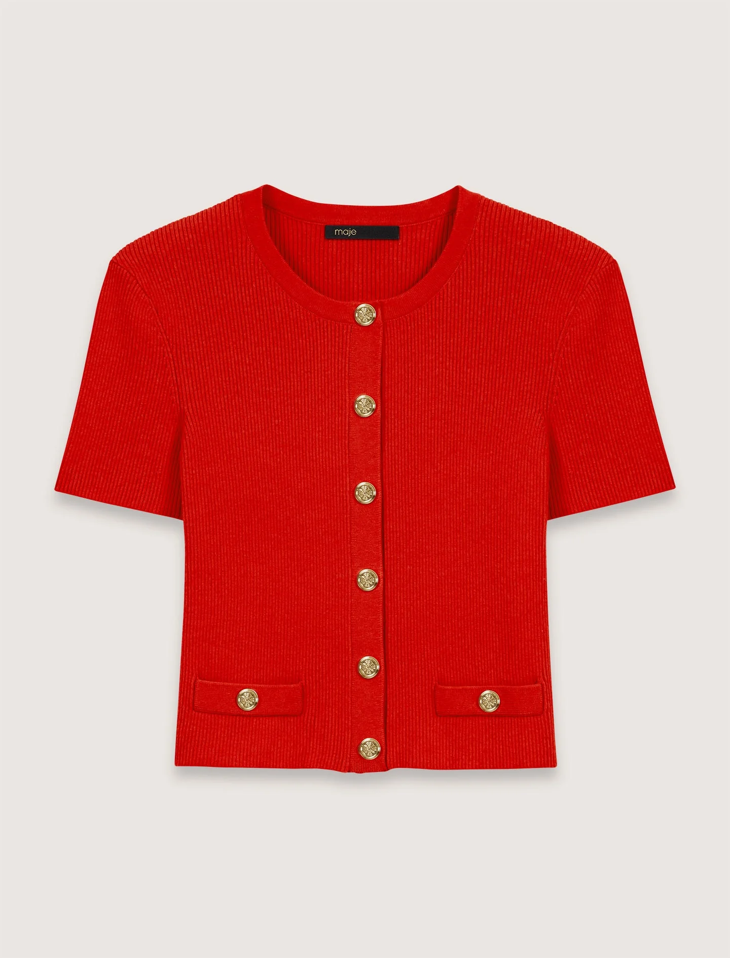 Cárdigan corto con botones dorados - Imagen 4